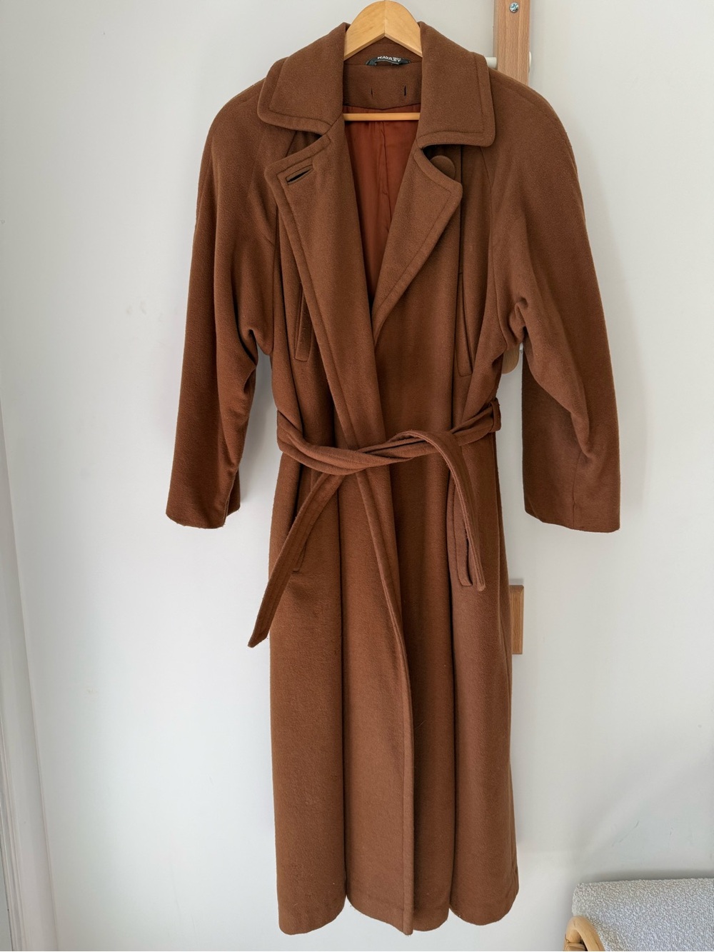 Classic Cashmere and Will blend Long Belted Wool Coat